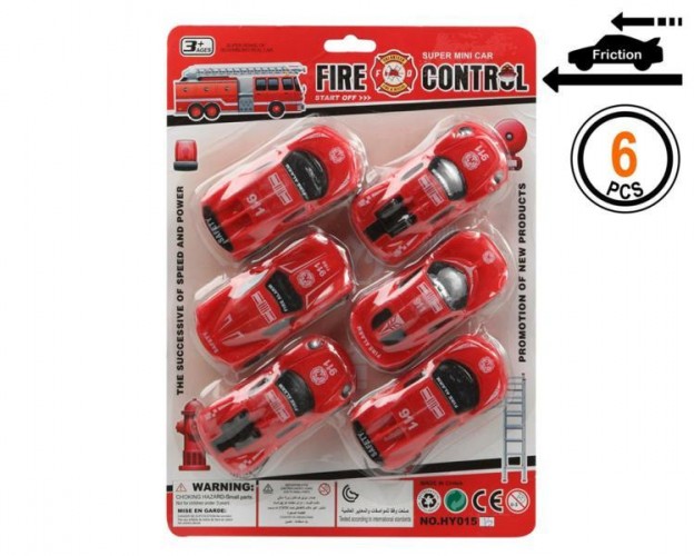 CARTELLA 6 AUTO ROSSE FIRE CONTROL