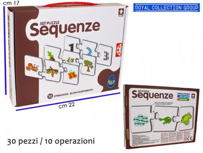 SCATOLA GIOCO SET PUZZLE SEQUENZE