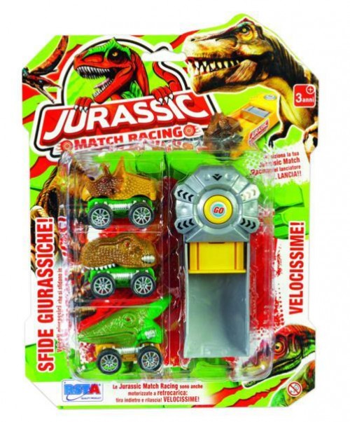 CARTELLA JURASSIC C/3 AUTO E LANCIATORE