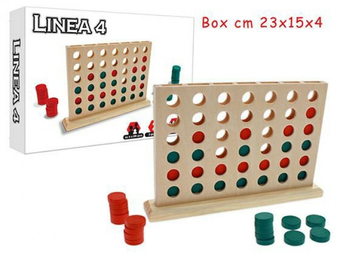 SCATOLA GIOCO IN FILA X 4 LEGNO